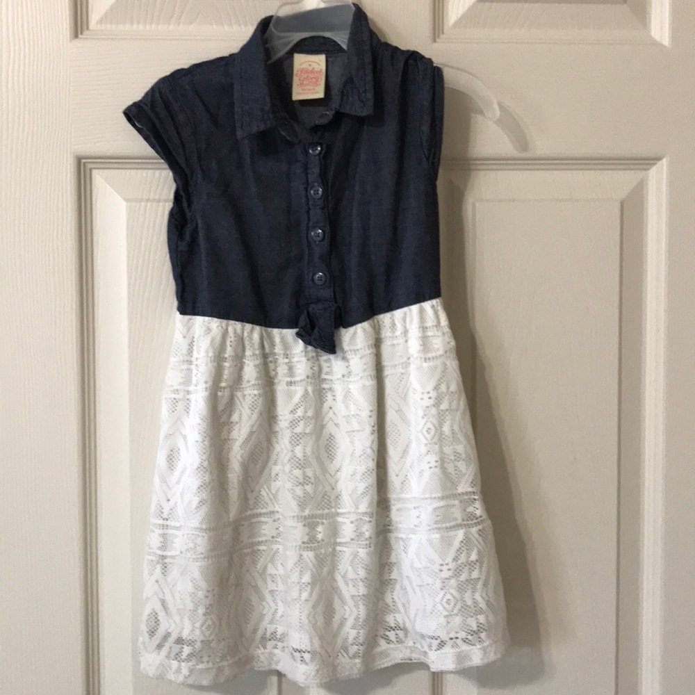 Faded glory lace and jean dress size 4-5